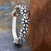 8 Flower Silver Ring